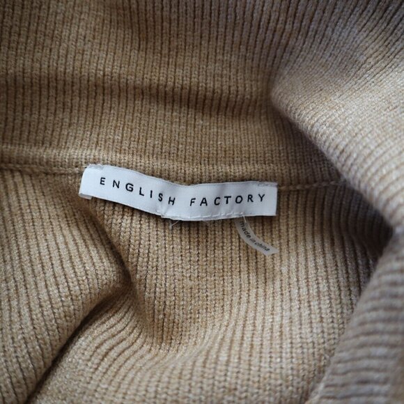 English Factory Beige Oversized Collared Sweater - Picture 7 of 7